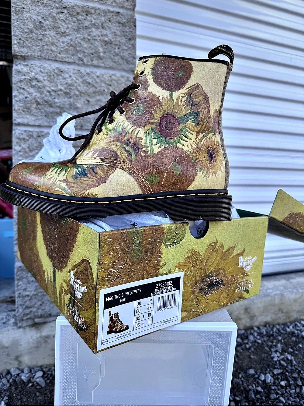 Dr. Martens 1460 The National Gallery Sunflowers Boots, featuring Van Gogh's vib